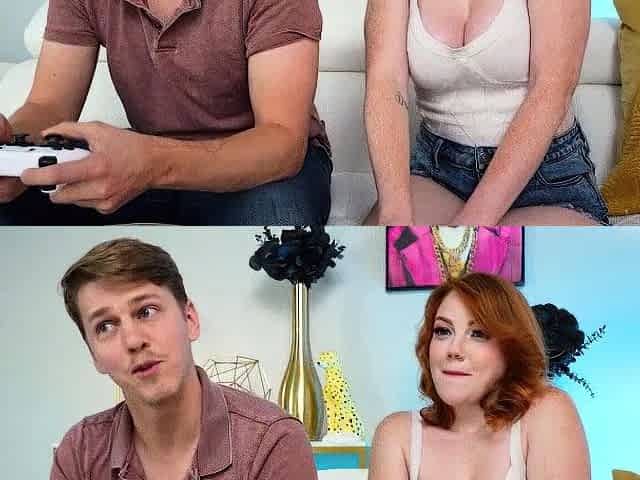 Redhead gamer seduces frustrated friend for raw sex