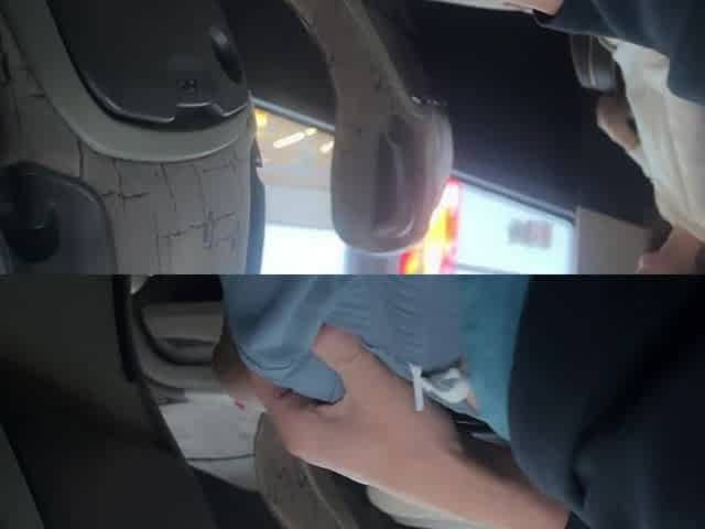Got Hard Weenie On Public Bus And Brunette hair Helped Me Cum