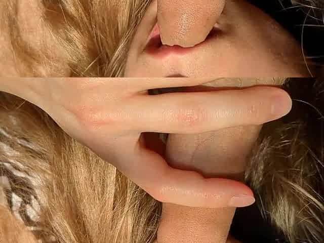 Licked the precum off his foreskin and then gave it a good blowjob