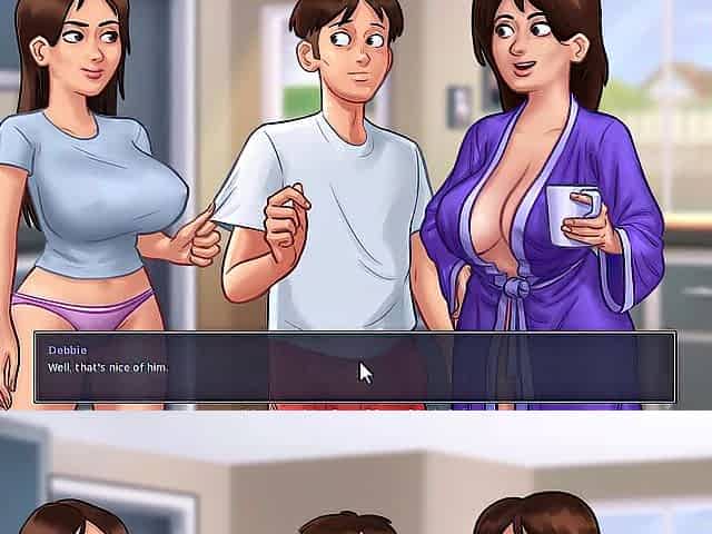 Summertime saga - sucking on jenny's tits
