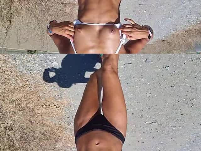 Summer hawt compilation - Exhibitionist Pair masturbating and undressed in beach and public streets