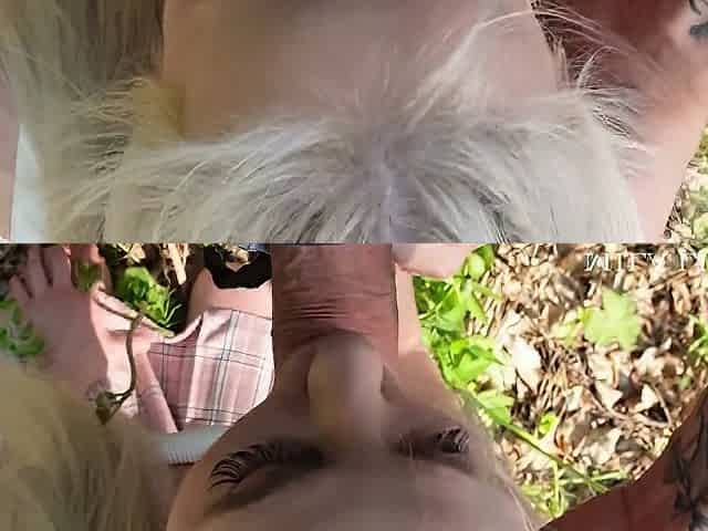 Fucked A Blonde In The Woods And Finished On Her Face