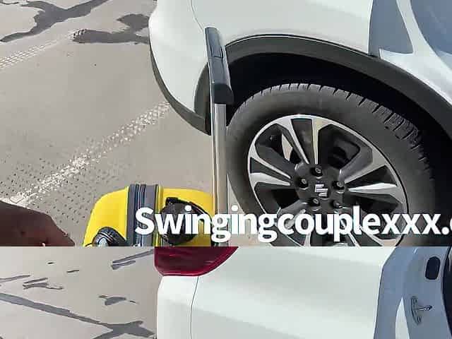 Swinger pair Public pick up for black honey