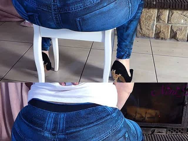 She Wants to Suck My Cock and Get Her Pussy Fucked in Her Tight Jeans in Front of the Fireplace!