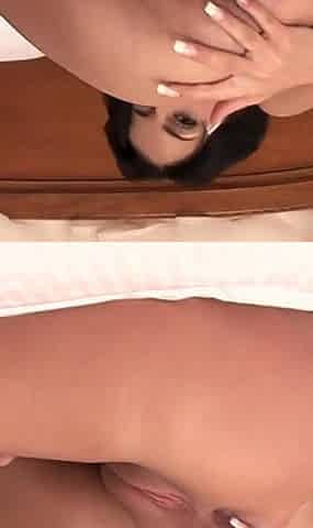Black Angelika gets double anal penetration followed by a facial cumshot