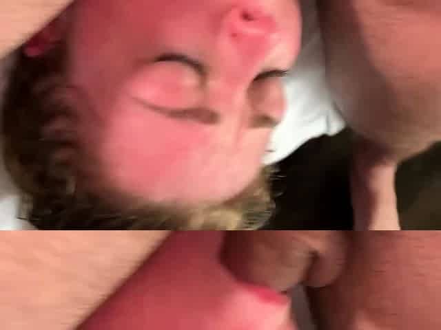Slut gives wam deep throat pov blowjob and handjob
