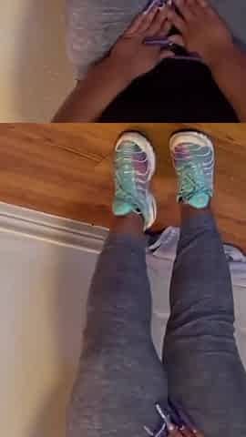Bouncing Desperate for a Wee Pissing on the Floor