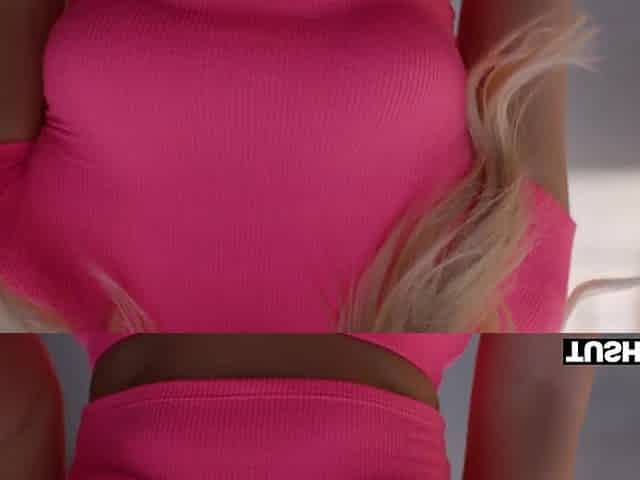 Hot blonde cannot hide her emotions when he enters her ass from behind