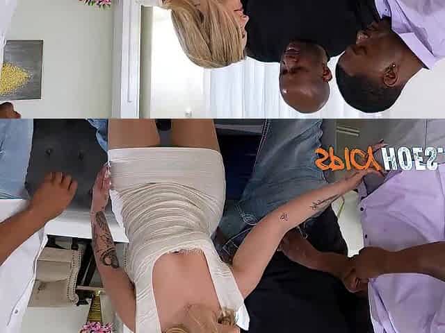 Blond mother I'd like to fuck Gets 3 Large Ebony Knobs to Get Over Her Divorce