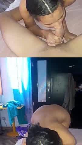 Unedited homemade clip, my stepsister sucks my ramrod actually fine.