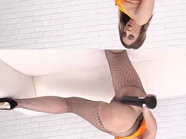 Triple vagina brute gets stuffed and slammed in hardcore rhythm, her floozy groans echoing throughout the room