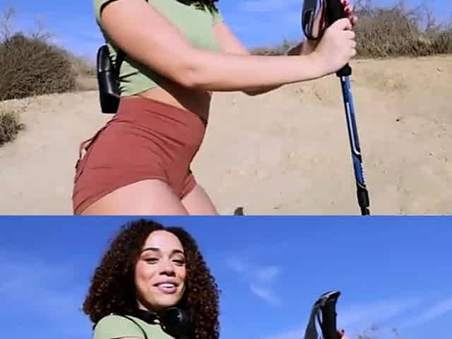 Phat booty ebony picking up a dick on a hiking trip
