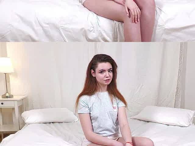 Real Casting of a nineteen-year-old redhead virgin with Vira Gold