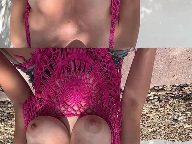 Italian Big Tits MILF Artemisia Love Hot Solo Boobs Bouncing Outdoor in Florida