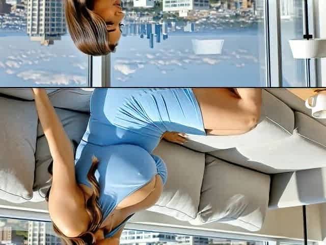 large breasts lactating woman gets proposition from her neighbour.