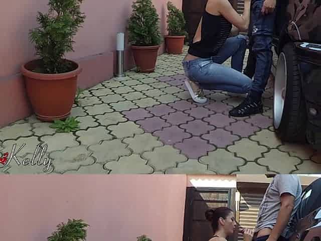 Quickie- Hot MILF Sucks and Fucks Guy Before Work