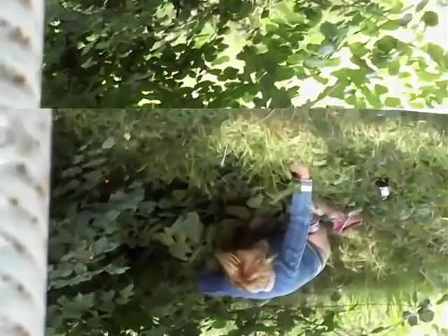 Drunk mature woman fell trying to pee