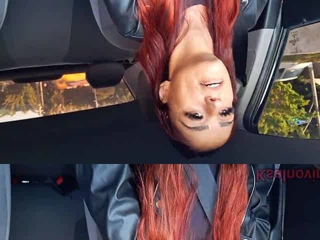 Excited app driver catches passenger masturbating behind her back!