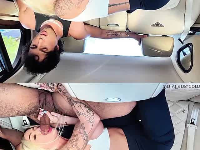 mother I'd like to fuck gets creampied in the car
