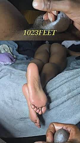 1023FEET black sole worship and bbc masturbation