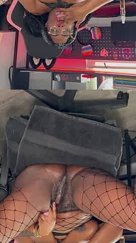 Busty Gamer Babe Squirts in Chair