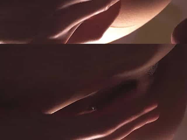 The creampie oozes from my wife's delicate vagina