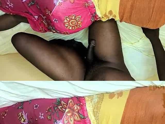 An Afro maid receives a surprise visit in her room