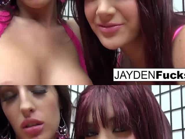 Breasty playgirl sucks rod with her sexy brunette hair ally