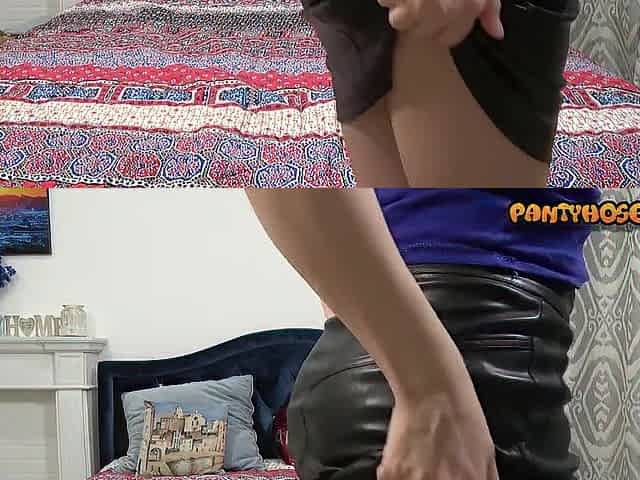 Tattooed bitch Angie playing with her vagina in hose