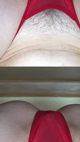 Trying on Haul Sexy Panties and Squatting to See Big Pussy Bulging