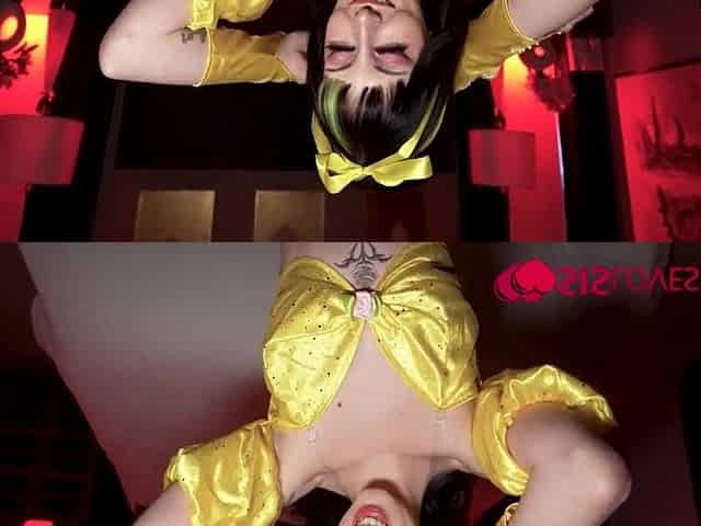 Clueless Teen Sucks Masked Step Bro At Halloween Party - Kitty Webcam, Austin Pierce