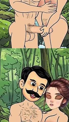 Big Boobs and Big Dick Funking Cartoon Video in Jungle Sex