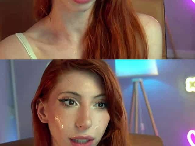 Stunning Redhead Teen Gets Massive Facial Cumshot in POV