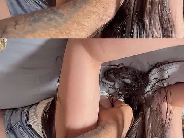 su vibrante booty se hincha mientras grita puro