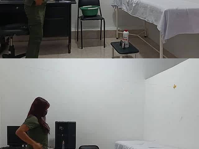 Nurse Treats a Special Client While Masturbating in the Doctor's Office