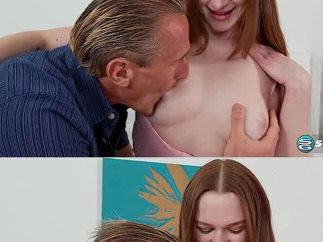 Redhead Harley Love's Eyes Roll Back as This babe Gets Drilled Hard by an Aged Chap