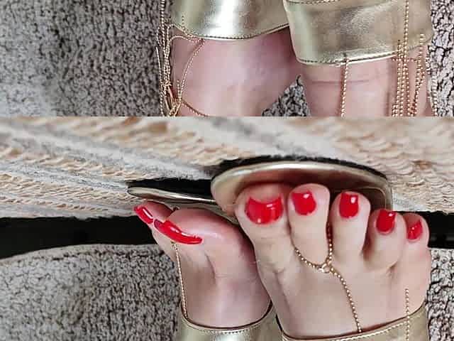 Heels, Anklets and Red Toes