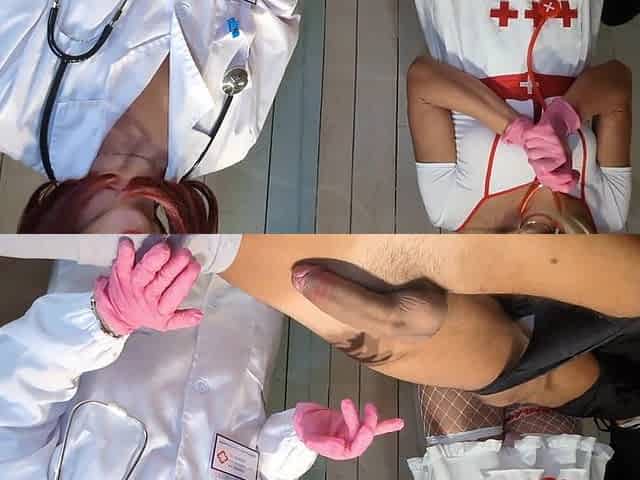 FFM Threesome - Doctor and Nurse Make Sick Patient Cum