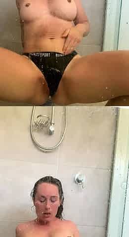Busty curly brunette with big boobs fucks on couch