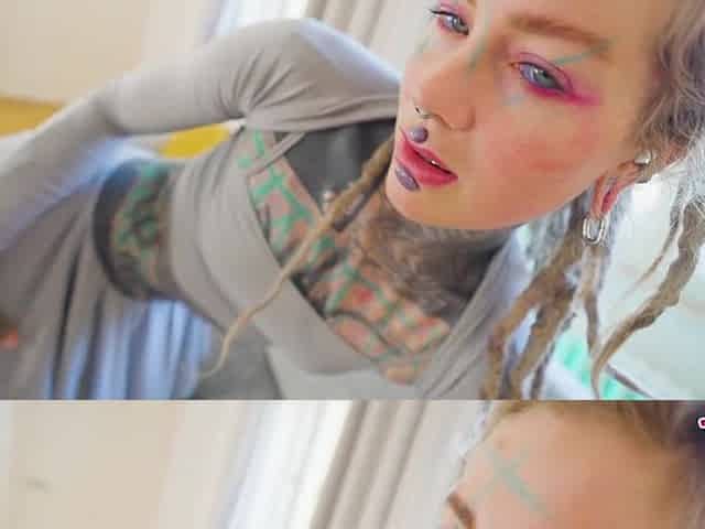 Double Anal Doxy - Team fuck with Tattoo Cutie Anuskatzz ends with large Facial - ATM, DAP, double penetration