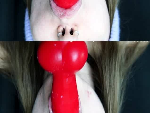 Amateur blonde teen girlfriend toyed and facialized