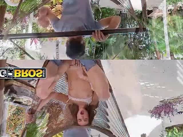 BANGBROS - Nikki Nicole Lets Her Stepbrother Bang Her After This guy Catches Her Masturbating Outside