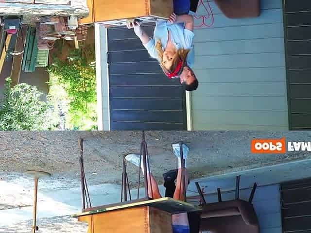 Stepdad screws teen playgirl with ginormous booty and congenital melons, cowgirl style!