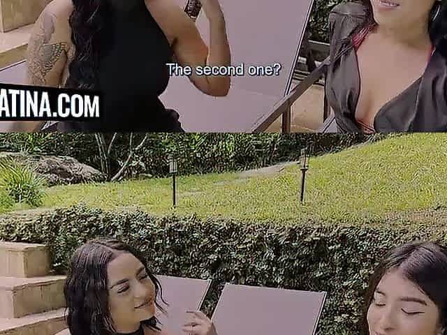 I let my cute LATIN BABE STEPDAUGHTERS have pleasure with my knob then watched 'em share my CUM