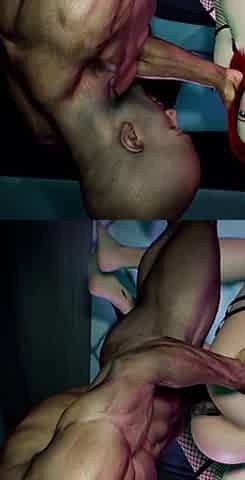BBC Threesome. Asian Rae Lil in Stockings and White Bitch Lexi Lore Fuck Black Guy Ricky Johnson