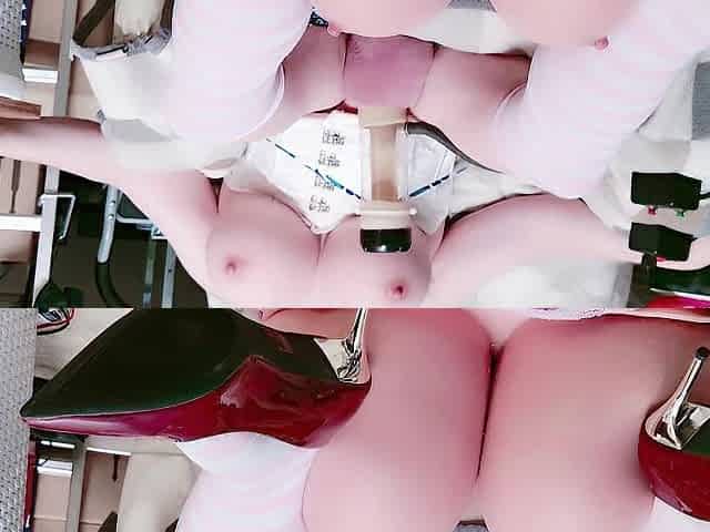 Sissy Beta Cuckold spraying cream on Large Balls and getting sucked dry by $1000 Milking Machine