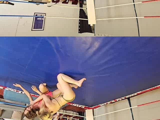 Two Super Hot Sluts Wrestling at the Gym