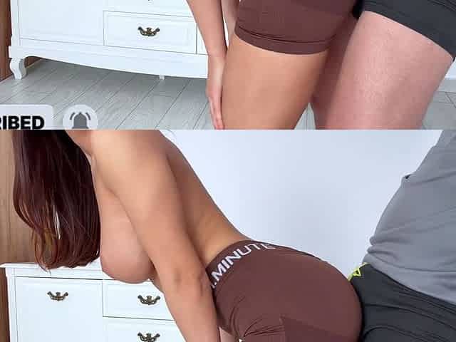 Stepsister making virgin stepbrother Cum with Her Big Ass