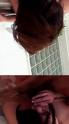 Sweet Asian teen banged by step dad while bathing