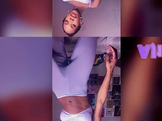 Ah180 Teases her Bulge & Twirls Her Boner from "Eggplant Emoji"